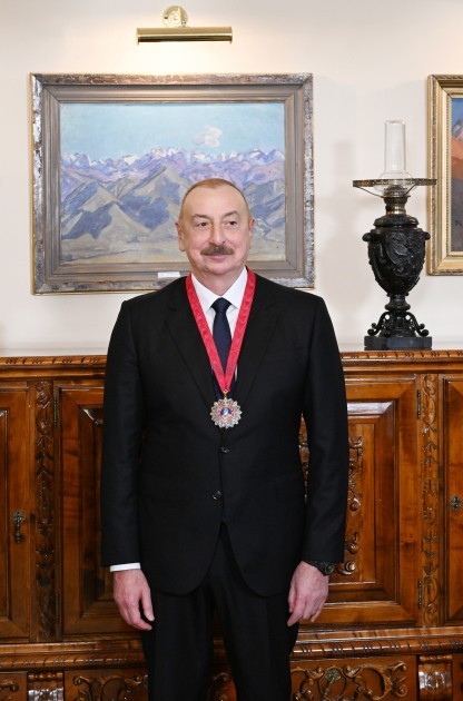 “Çingiz Aytmatov” ordeni ilk dəfə İlham Əliyevə təqdim edildi- FOTOLAR